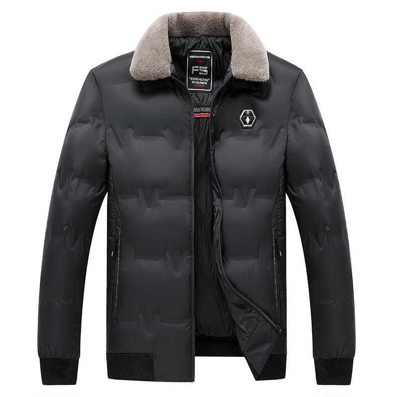 Winter Middle-aged and Elderly Fathers' Cotton Coat New Cold-proof Thickened Men's Fur Collar Coat