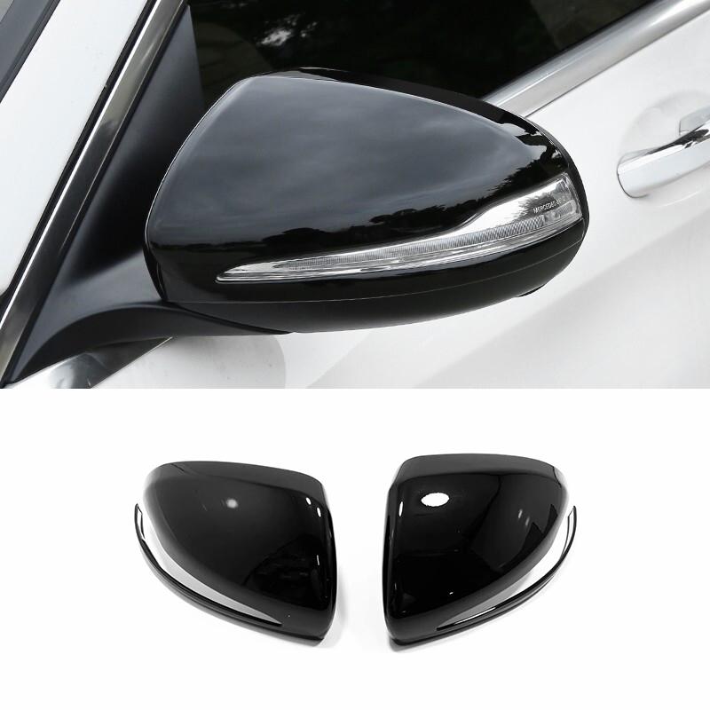 ABS Chrome/Carbon For Mercedes Benz B C E S GLB GLC Class W205 W213 Car Side Door Rearview Turning Mirror Rain Eyebrow 2pcs