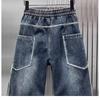 New 2026 thickened men's jeans, loose straight casual wide-leg pants