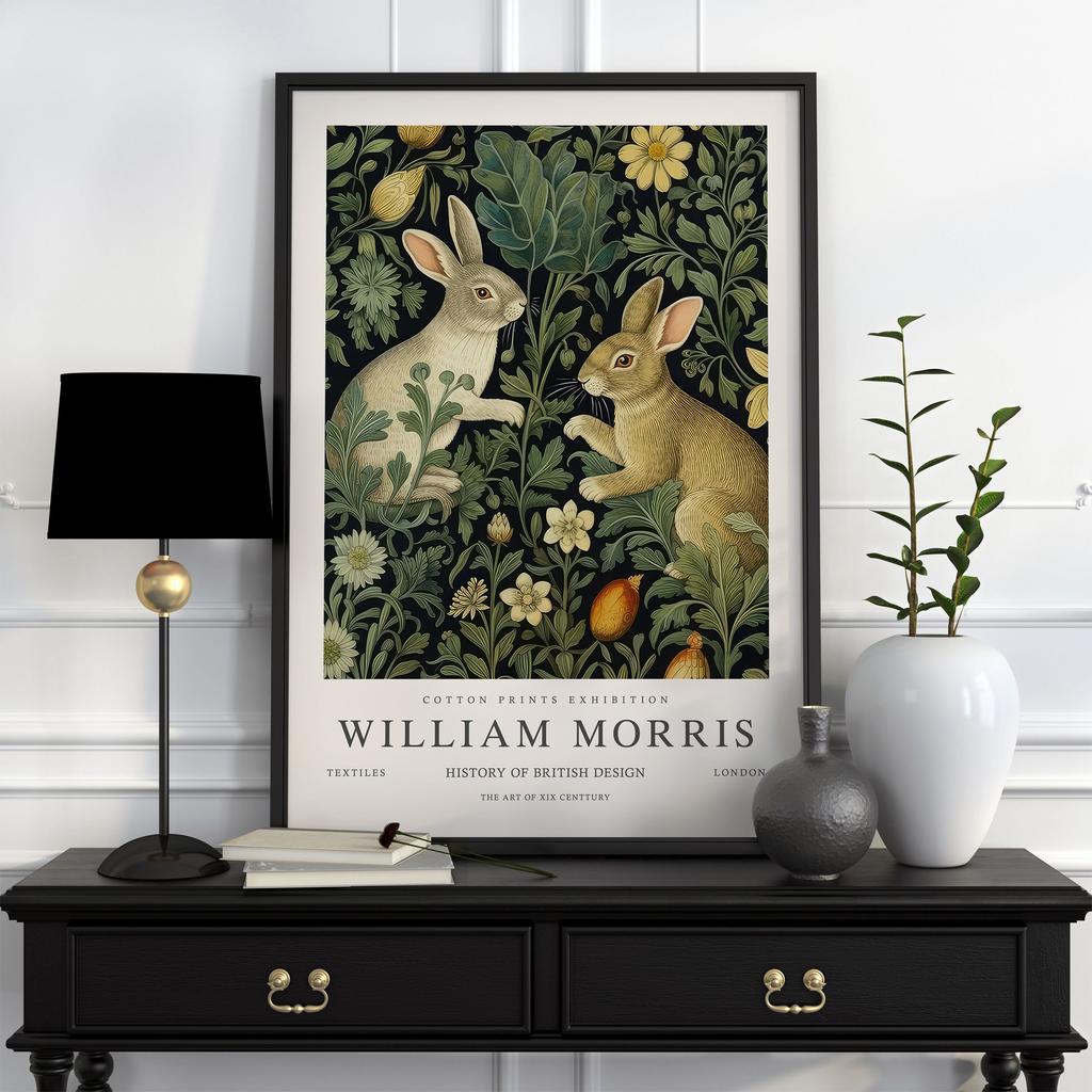 Neutral William Morris Poster Picture Botanical Animals Canvas Prints Vintage Wall Art Decorations for Living Room Exhibition