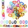 10pcs/lot Colorful Oval Acrylic Chain Clasps For Jewelry Making Findings DIY Earrings Bracelet Necklace Connector Accessories