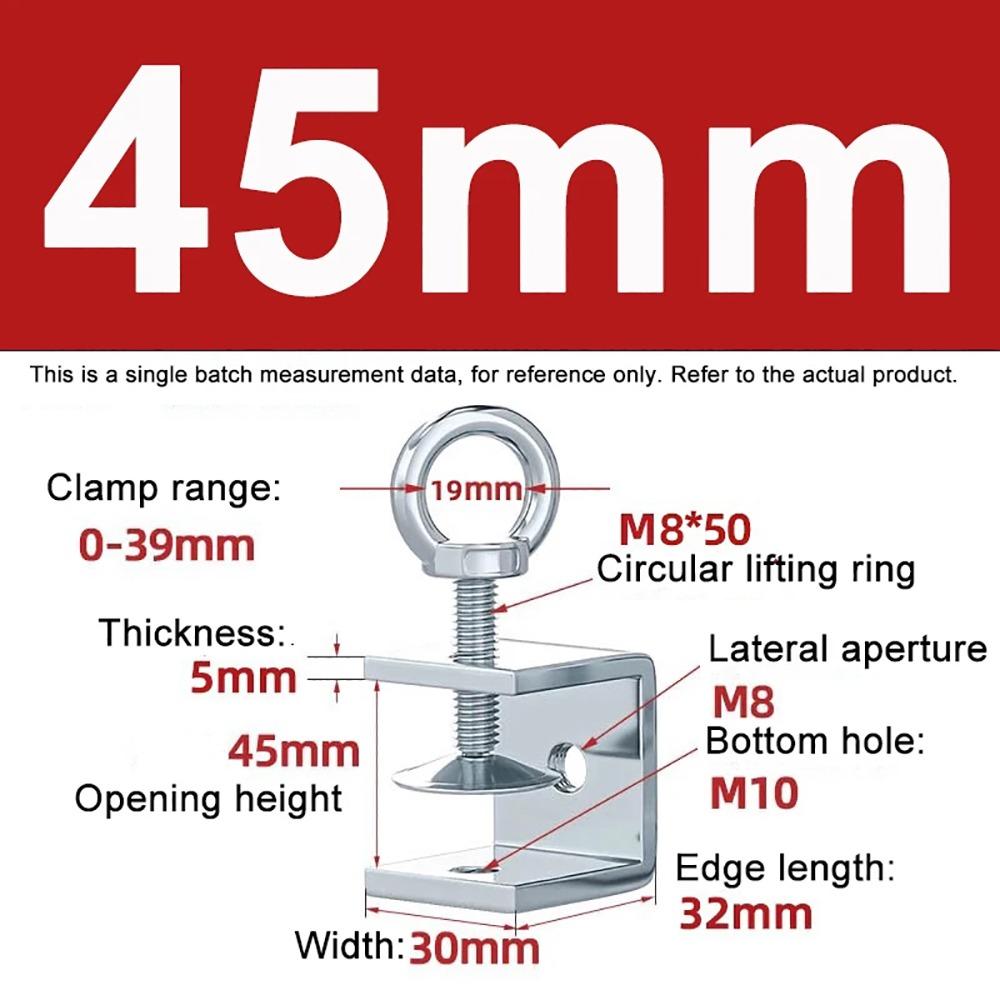 1Pcs Multiple Head Shapes U Clamp Galvanized Carbon Steel Clamping Device Durable C-Type Clip