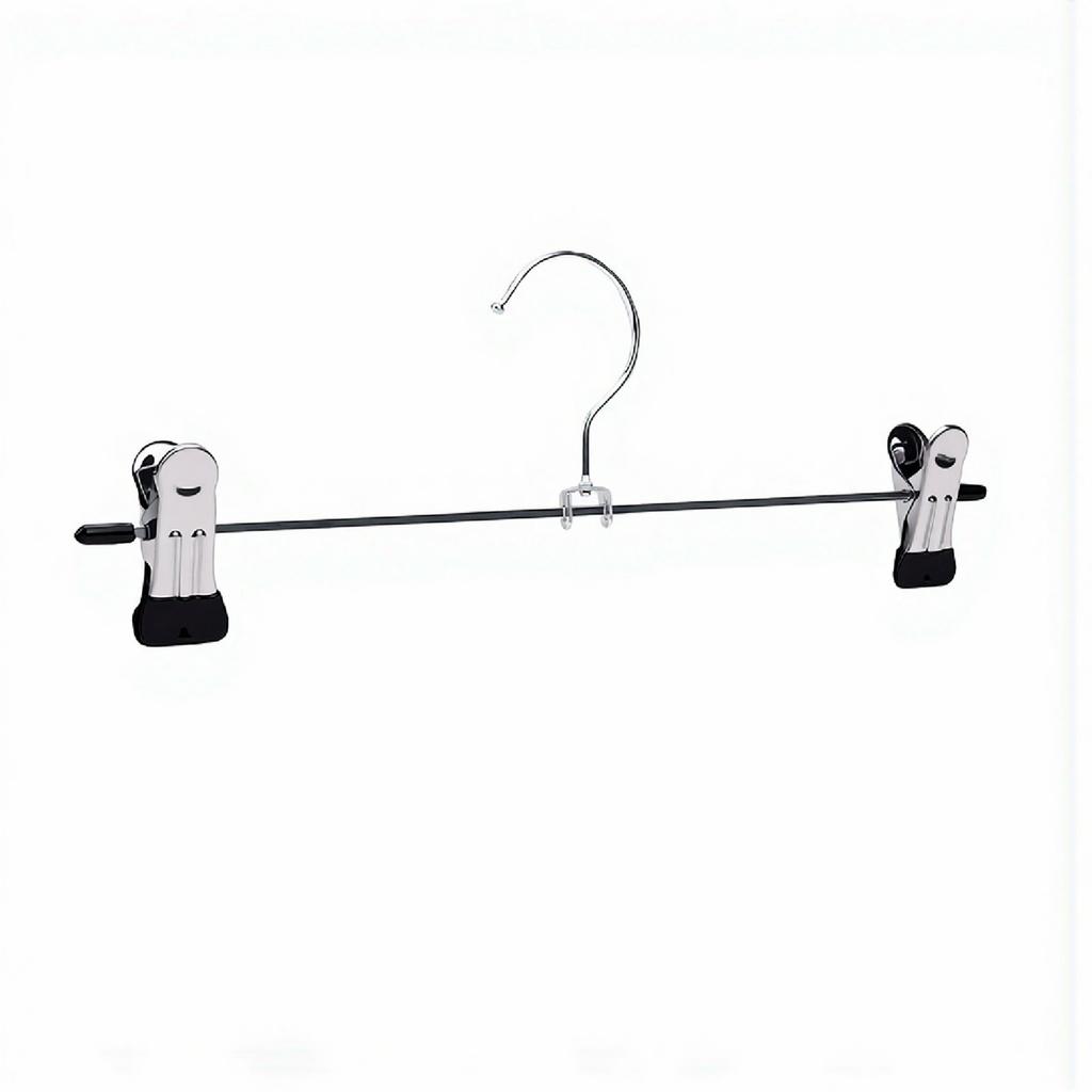 Pants Hangers with Clips Metal Heavy Duty Non Slip Skirt Hangers for Clothes Trousers Closet Storage 10pcs