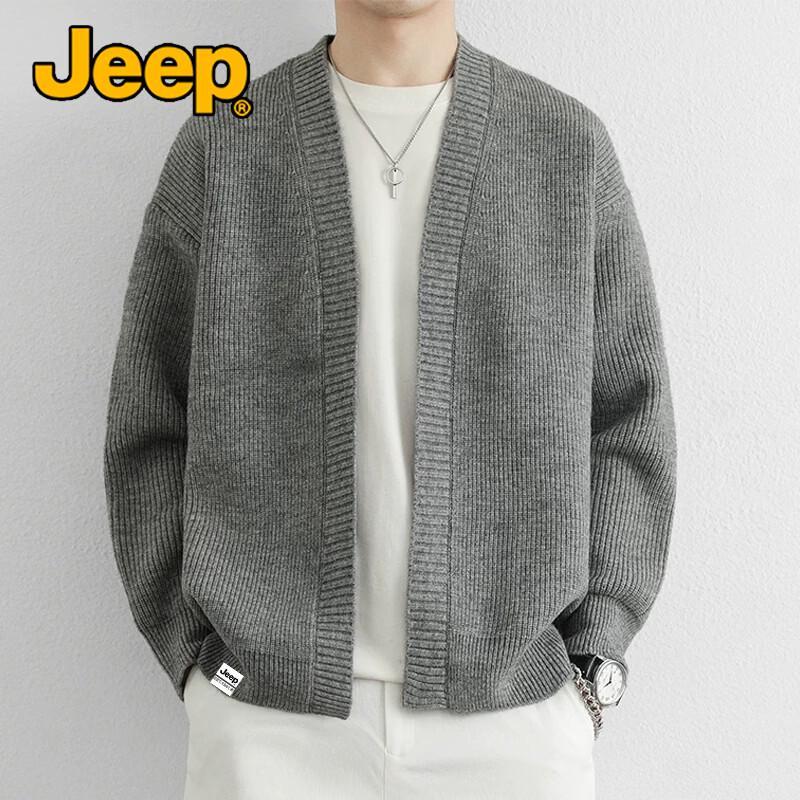 JEEP Men's Minimalist Casual Knit Cardigan