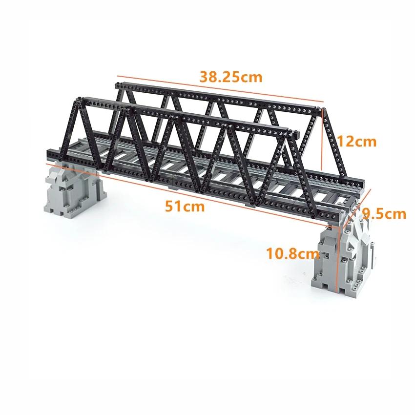 Viaduct Bridge Train Track DlY City Model Set Railway Tracks Compatible Car Parts Construction Building Blocks Kid Toys
