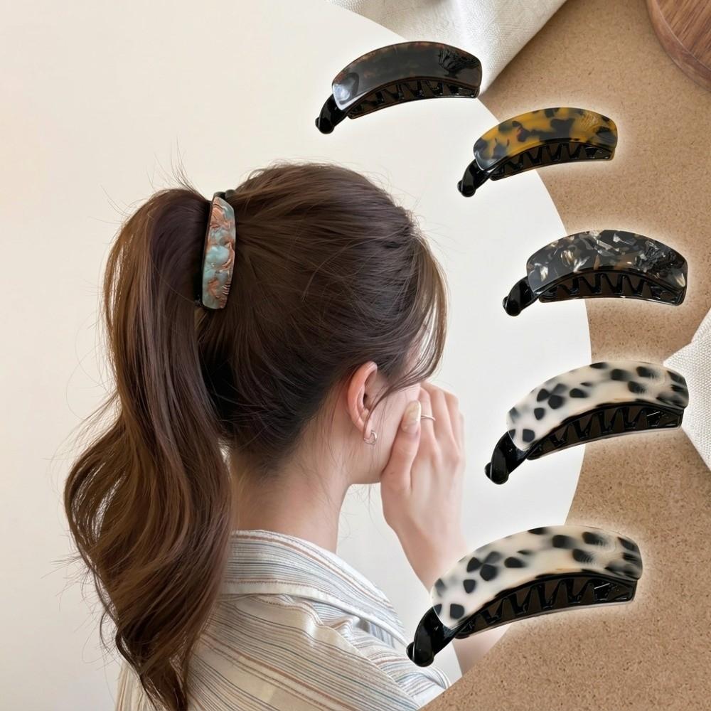Curved Banana Shape Banana Hair Clip Spring Hinge Vertical Hair Clip Hair Claw Clip Half Up Styles