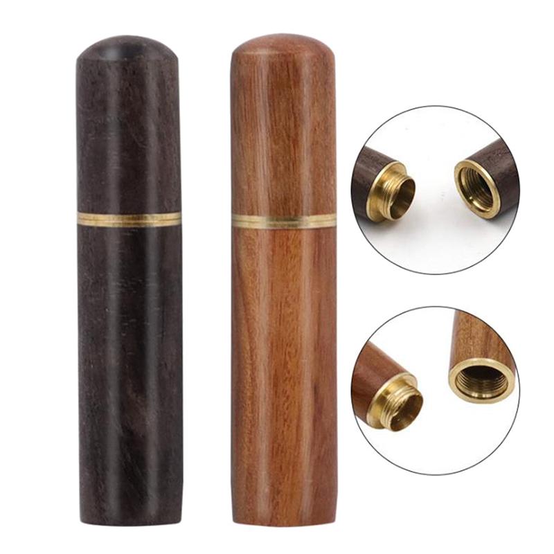 2Pcs Tragbare Zahnstocher Eimer Holz Zahnstocher Halter Eimer Mini Box Nadel Fall