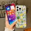 Banana Fruits Pattern Clear Soft Edge Slim Sparkling Phone Case For iPhone 16 Pro Max 15 Pro 14 13 12 11 Feather Glitter Shockproof Hard PC Back Cover