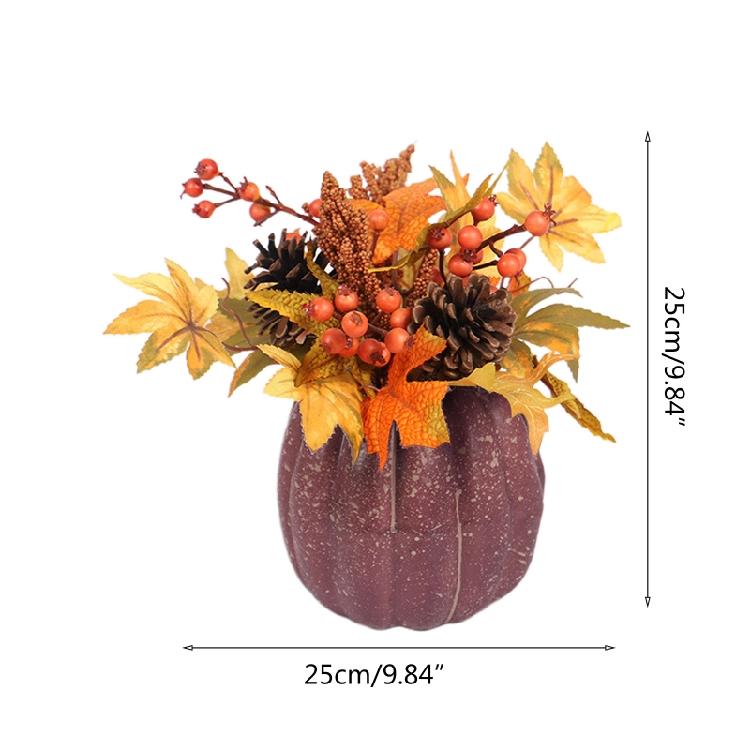 Fall Maple Leaf Pinecone Berry Set Decor Pumpkin Photography Table Centerpiece
