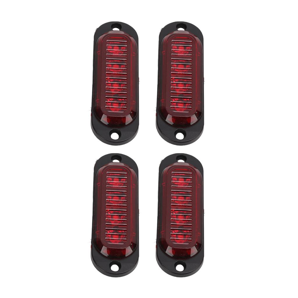 4Pcs Truck Side Lights High Brightness 3000K IP65 Waterproof LEDs Easy Installation Truck Emergency Flash Light 12‑24V