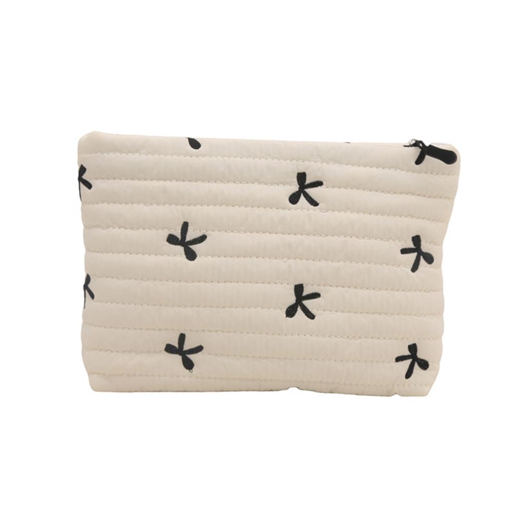 Modische Kosmetikaufbewahrungstasche Feminine Schleifendesigns Kosmetikorganizer Aufbewahrungstasche für alltägliche Essentials