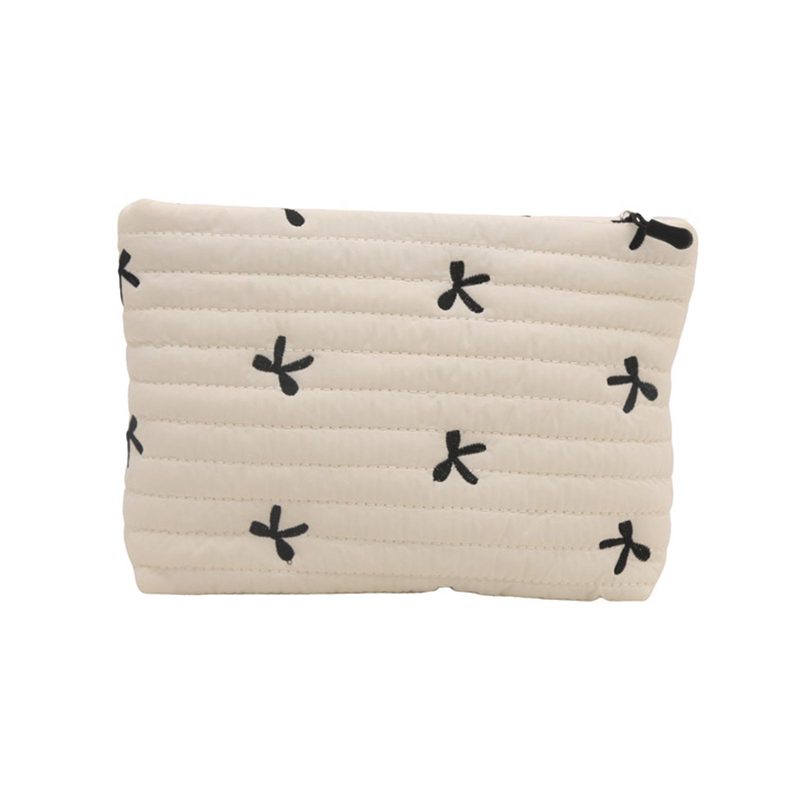 

Elegant Bowknot Makeup Organizers Practical Bowknot Makeup Holder Storage Pouches For Travelers And Beauty Lovers белый