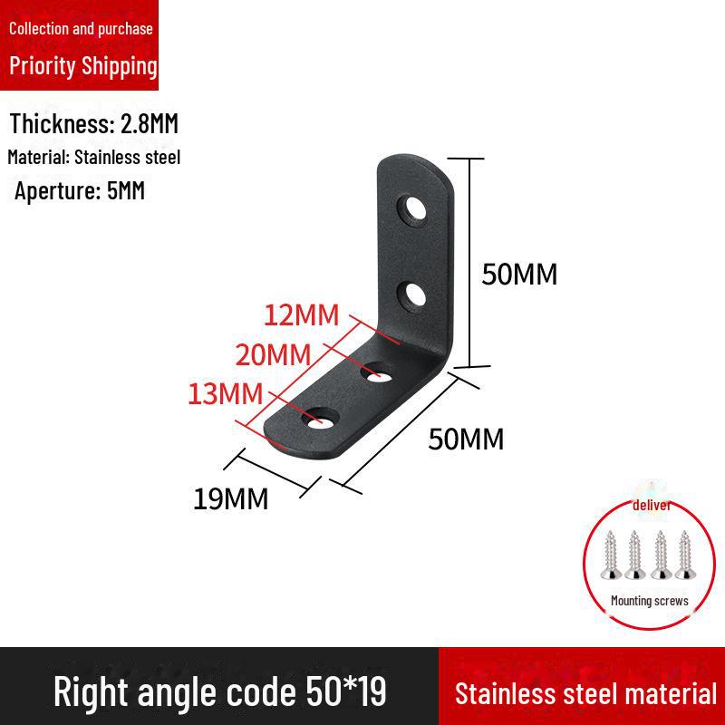 L-förmiger Regalträger aus Edelstahl, 90-Grad-Rechtwinkelverbinder