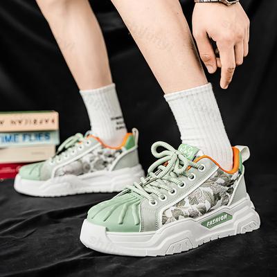 Mode 2025 Frühling Neue Herren Atmungsaktive Stoffoberfläche Höhenvergrößernde Schuhe Modisch Trendig Vielseitig Lässig Low Top Chunky-Sneakers