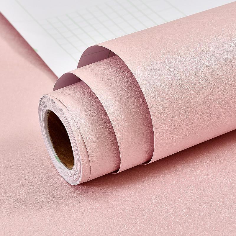 40cm Simple Pure Color Silk Self-adhesive Wallpaper PVC Living Room Bedroom Background Wall Waterproof Decoration Wall Stickers