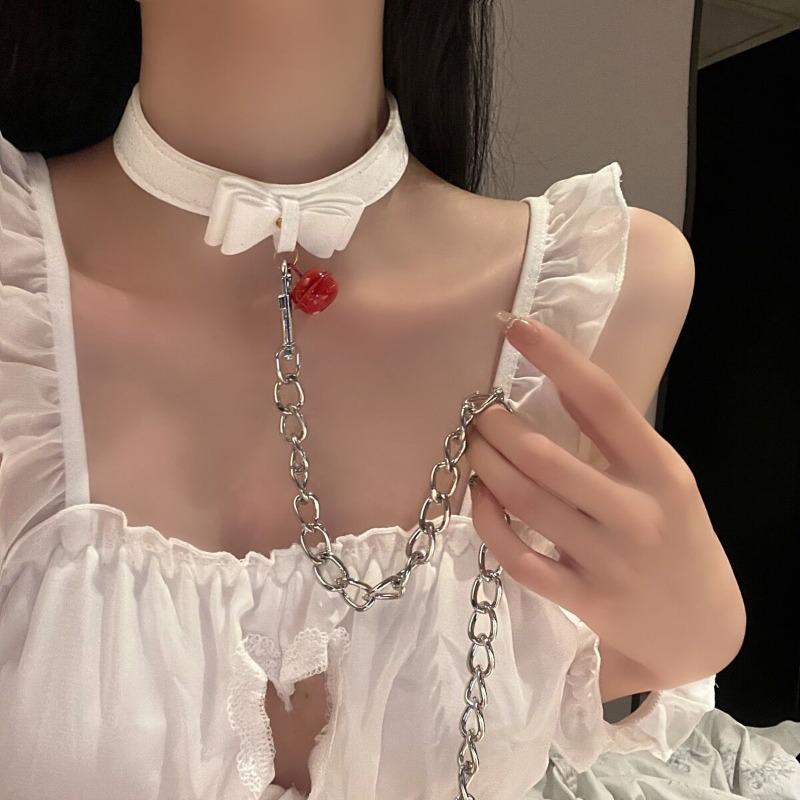 Bows Bell Necklace for Women, Neckband, Collar, Accessory, Necklace Chain, Sexy Collar Chain
