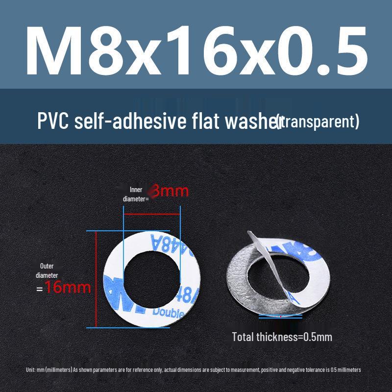 Yigu Adhesive PVC Transparent Washer: Single-Sided Insulating Pad with Screw Gasket