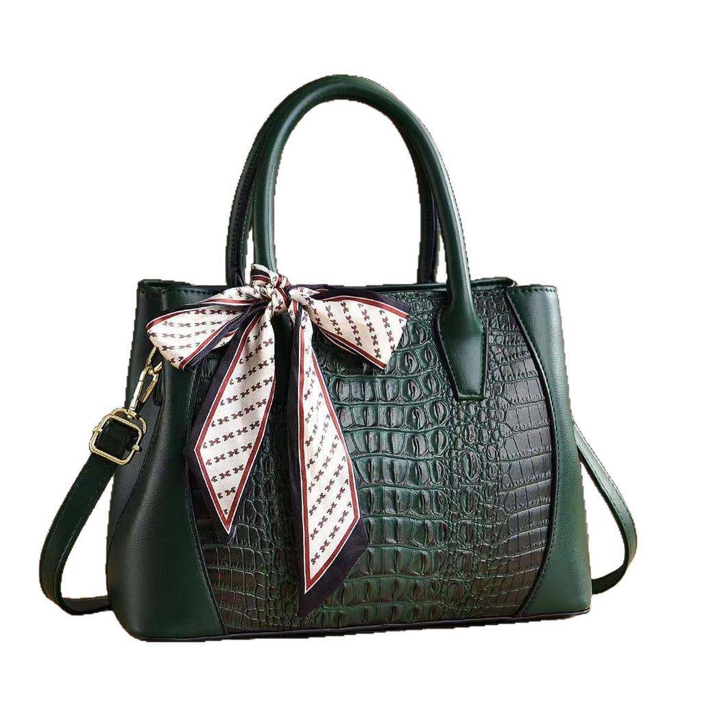 New Fashion Crocodile Pattern Tote Bag,Casual Large Capacity Women Handbag Shoulder Crossbody Bag