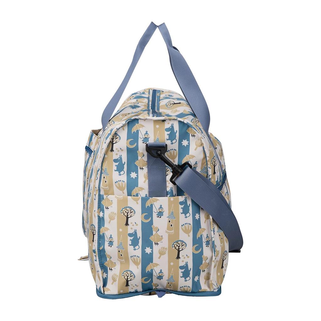Folding Boston Bag L Size Special Art Series Moomin Blue Stripe Commemorating the 80th Anniversary of the Birth of the Moomin Novel [Hapitas] MC29.