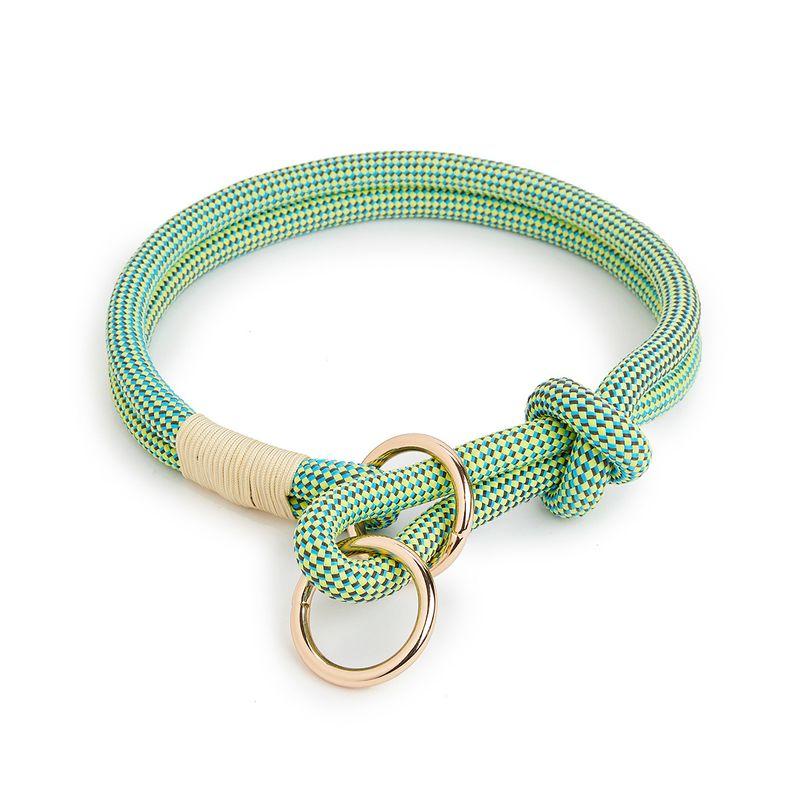 

New Product Dog Collar Outing Pet Supplies Dog Leash Hand Holding Rope Pet Collar Plaid Explosion-Proof Official Authentic Products XS Fairy Brown Green