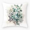 Pillowcase Classic Retro Green Plant Sofa Decoration Pillowcase Nordic Home Waist Cushion Pillowcase