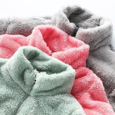 Chaqueta de forro polar de doble cara para mujer, forro polar de coral, top térmico, forro polar, suéter de otoño e invierno, cremallera, pelusa, ropa, marea de forro polar