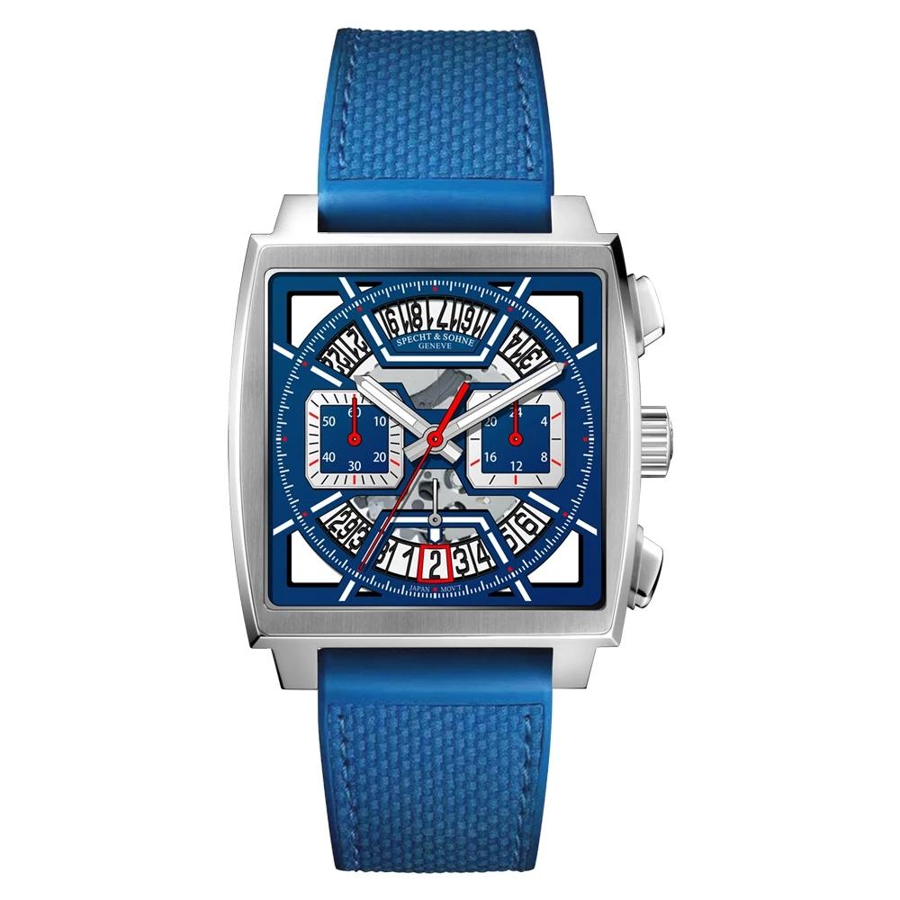Neue Relogio Masculino Specht&Sohne 39MM Quadratische Uhr Quarz-Armbanduhren Montre Homme Stahl 30 Wasserdicht
