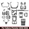 LHD For Subaru Forester 2025 2026 ABS Forging Pattern Door Handle Window Lift Button Cover Gear Box Panle Front Water Cup Cover