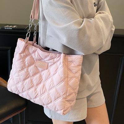 Spring New Women's Messenger Bag Large-capacity Bubble Cotton Bag Casual Commuter Underarm Tote Bag