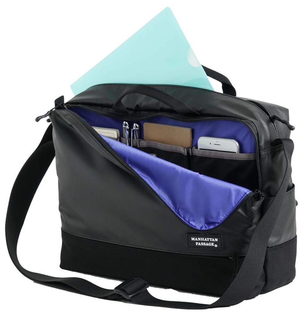 Manhattan Passage 3380BK A4 Shoulder Bag, Plus 2.1 (Black)