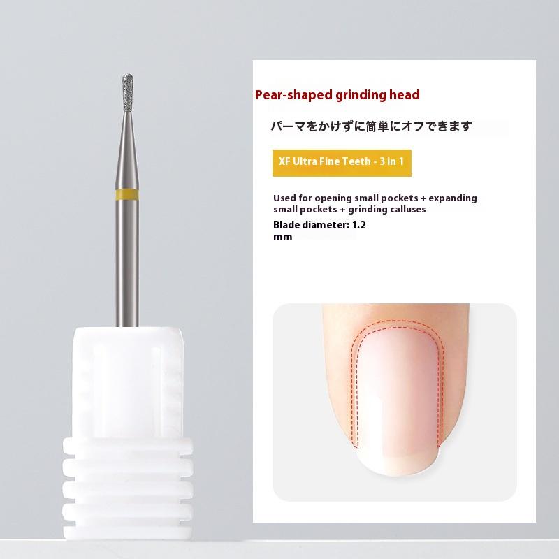 

1 шт. Пламенные алмазные фрезы для маникюра 3/32 Профессиональные насадки для сверления ногтей Инструменты для удаления кутикулы XF