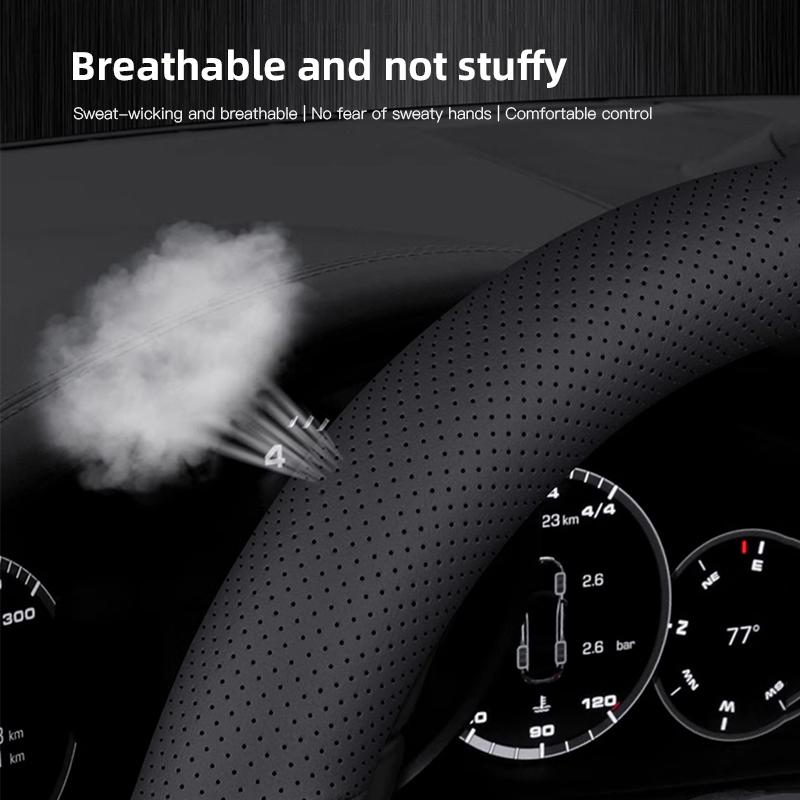 Car Steering Wheel Cover Ultra-thin Breathable Car Accessories For BMW E92 E53 E61 E62 E93 GT G30 G20 G05 G11 E48 Series i3 G07 XN9
