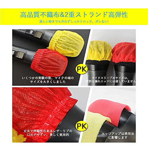 Pack of 100 Black Disposable Microphone Covers, Individually Wrapped, Droplet Infection Prevention, Noise Reduction, Non-Woven Microphone Cover Case C