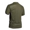 Men's Summer Solid Color Pocket Round Neck Loose Short Sleeve Top