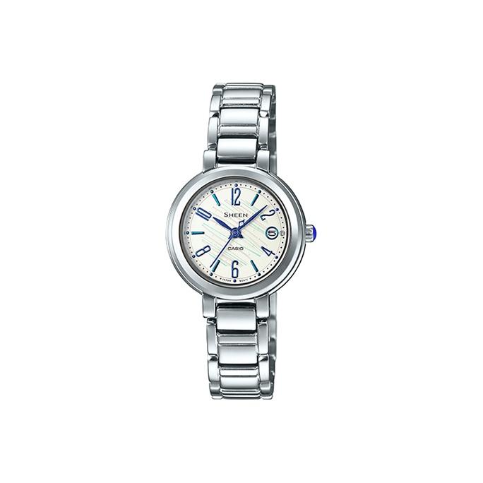 CASIO Women s SHEEN Silver Watch SHE-4531D-7AUPR Silver Strap