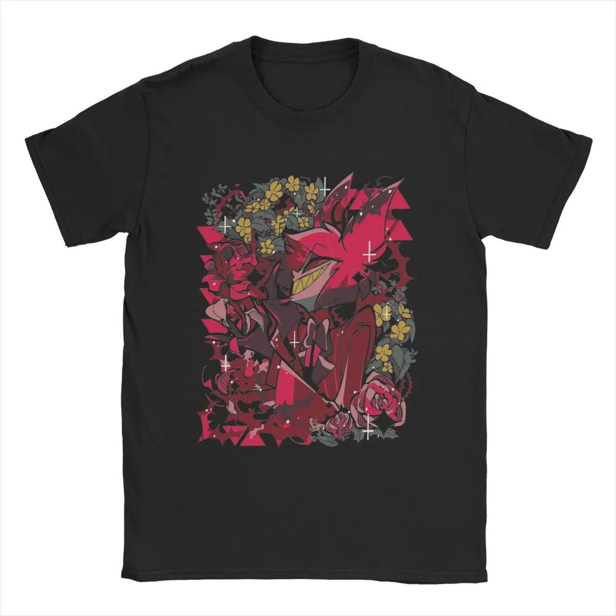 

Футболки с Аластором из Отеля Хазбин, весенние, универсальные, повседневные, оверсайз, мужские, женские, Харадзюку, с коротким рукавом, хлопковые, уличная одежда, унисекс, топы 4XL