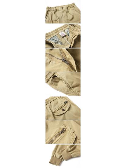 2024 Spring/Summer Men's Fashion Casual Solid Color Cargo Pants 8017 Plus Size