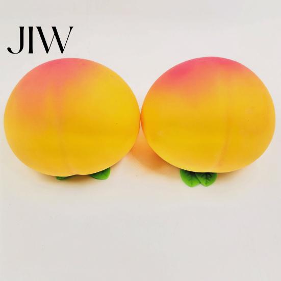 TPR Realistic Fruit Toys Giant Simulated Peach Squeeze Toy, Stress Relief Sensory Pinch Balls Ball Fidget Toy for Home Office Relaxation Tactile