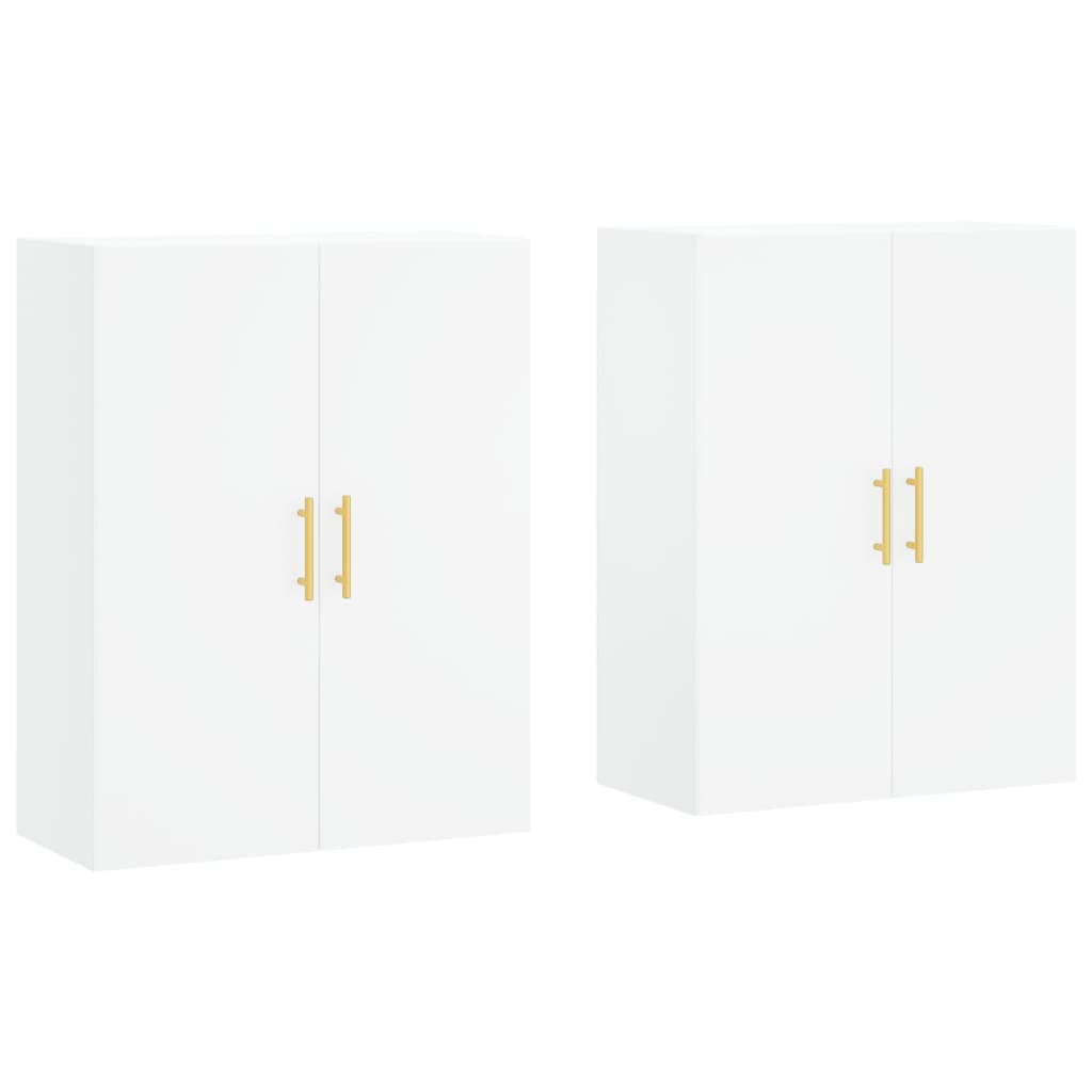 Wall Cabinets 2 pcs White 69.5 x 34 x 90 cm
