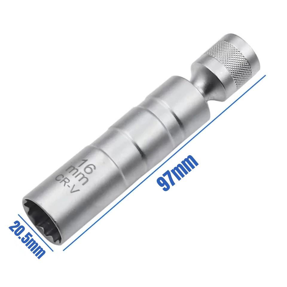 2PCS Spark Plug Removal Tool 14mm16mm Spark Plug Socket Wrench Adapter with Magnetic Socket Thin Wall 3/8" Drive Car Repair Too