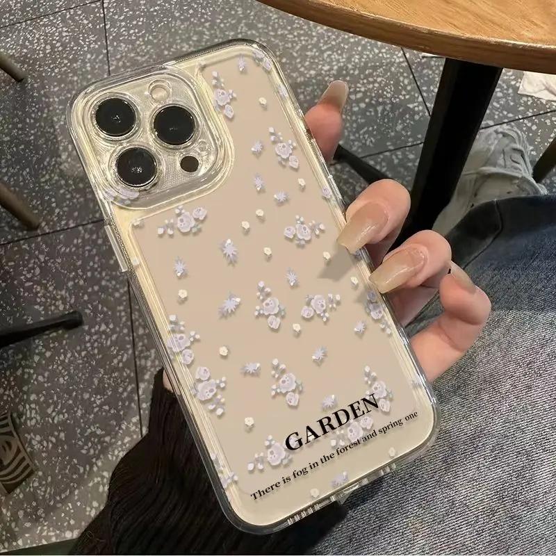 Fashion Bow Flower Plant Case For iphone 17 16 16 pro 15 pro 14 13 12 11 12 pro For iphone 13 pro max 14 plus shockproof Case