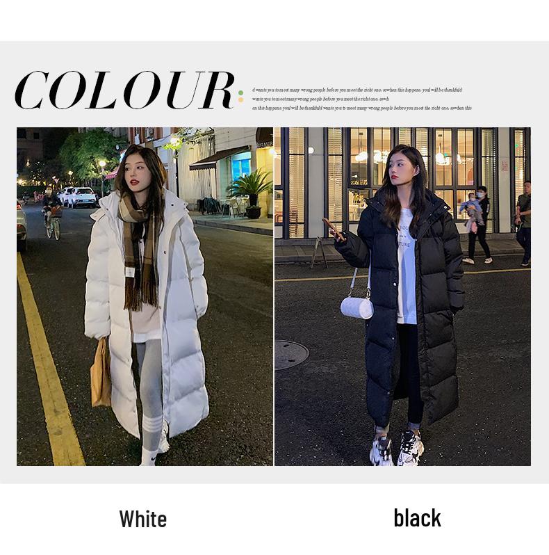 Korean Style Oversized Long Down Cotton Coat - 2022 Winter Women's Outerwear