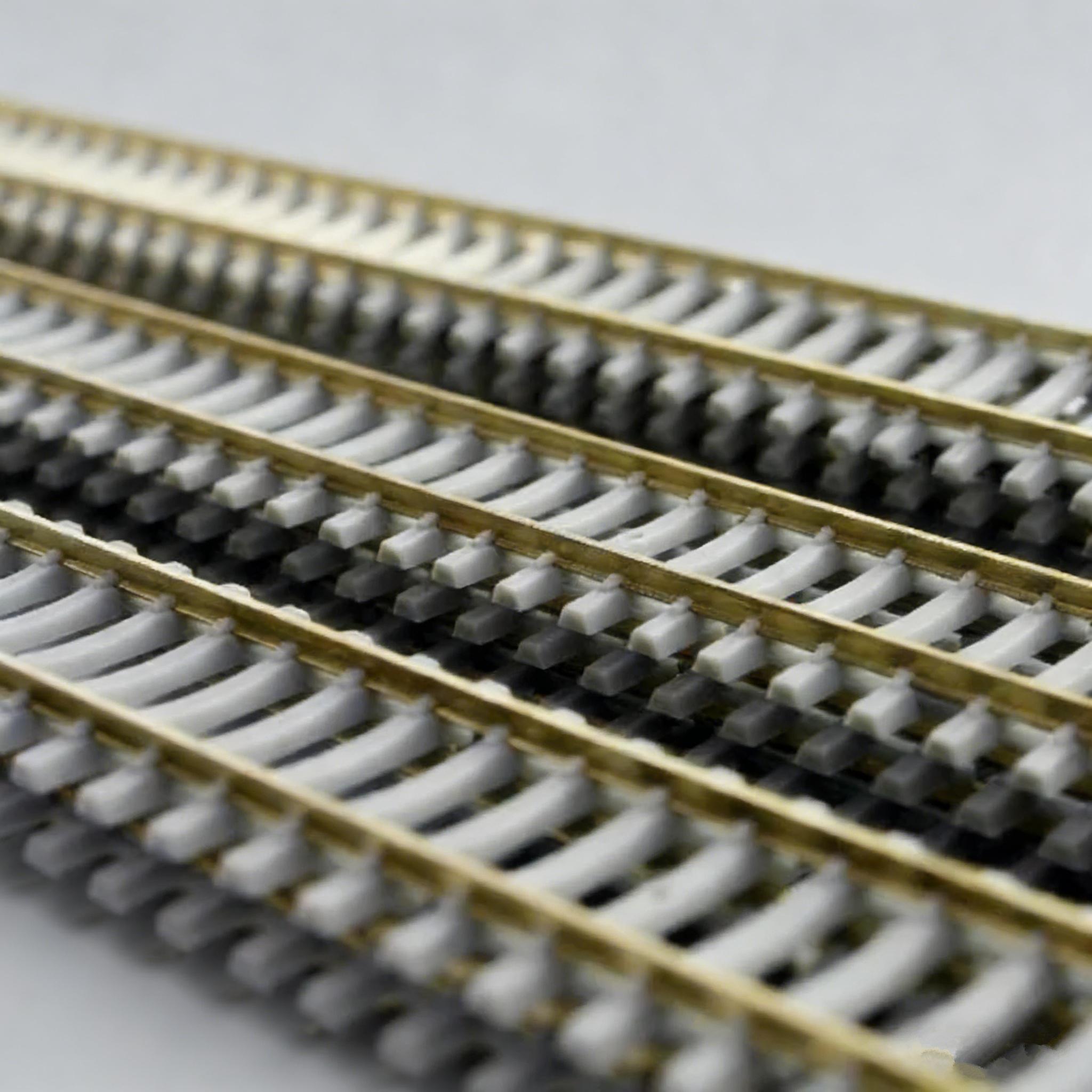 

50Cm Length Ho 1/87 Scale Metal Train Track - Model Railway Maquette Building Hobby Model Tools Train Track Link Material (As shown-33335)-