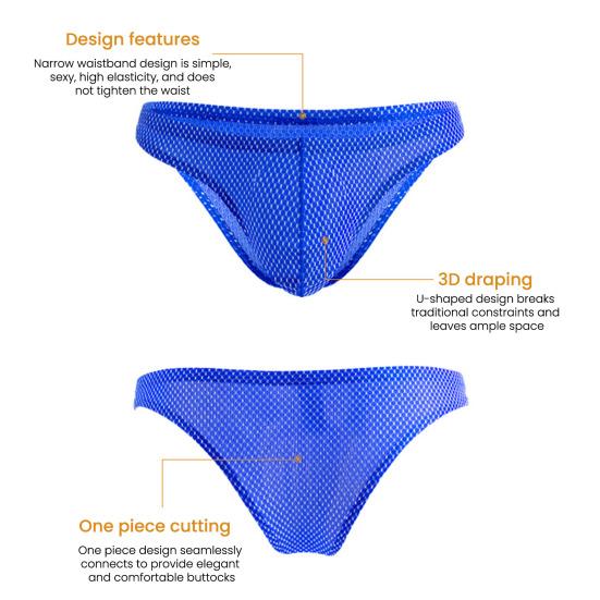 Men Briefs Low-rise Solid Color U-Convex Panties Soft Breathable Comfortable Slim Fit Elastic Underwear Daily Wear