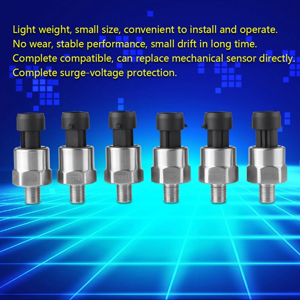 1/8NPT Thread Stainless Steel Pressure Transducer  Sensor for Oil Fuel Air Water Pressure Sensor Pressure Transducer