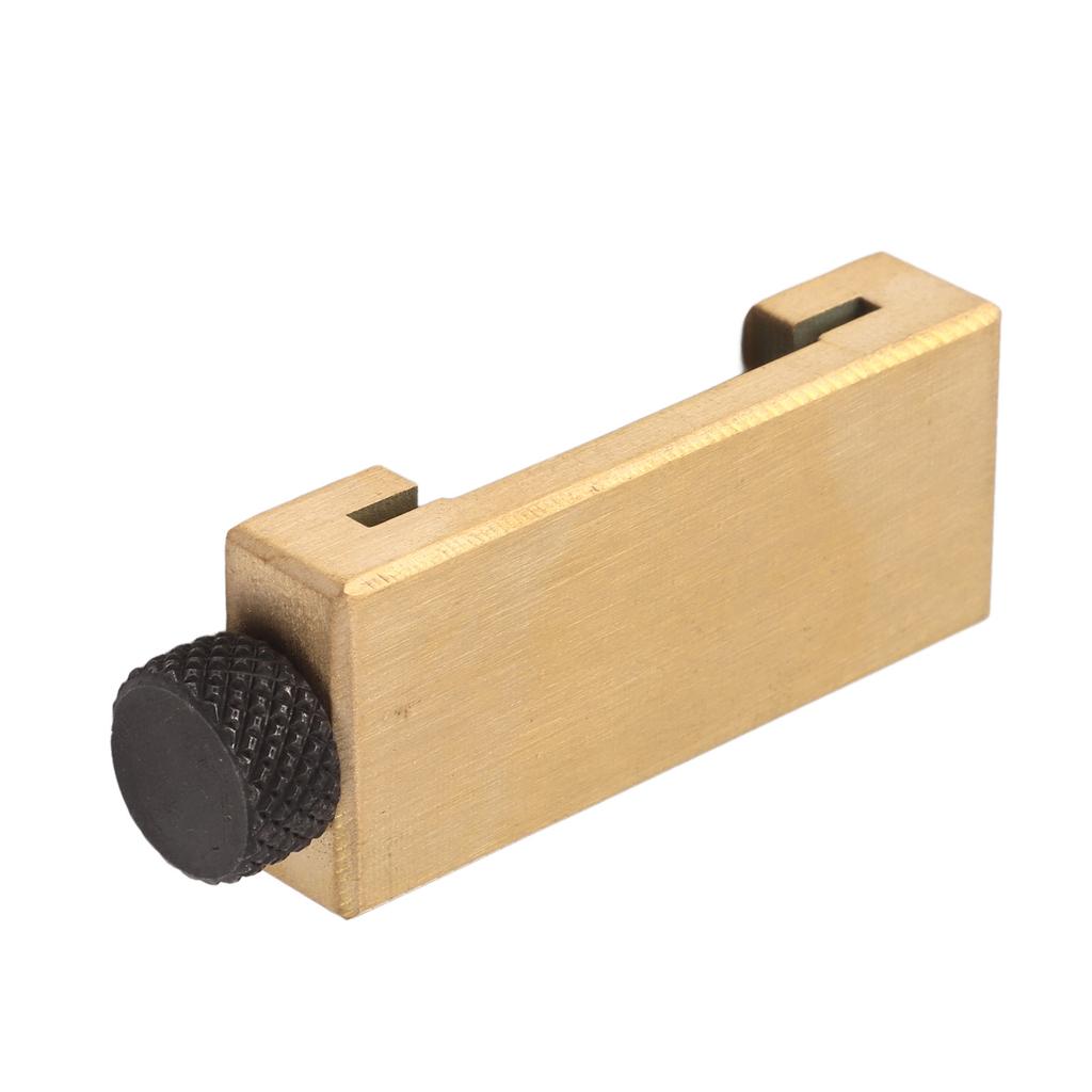 Steel Ruler Positioning Tool Woodworking Brass Locator Steel Ruler Fixed Block for Measurement and Marking
