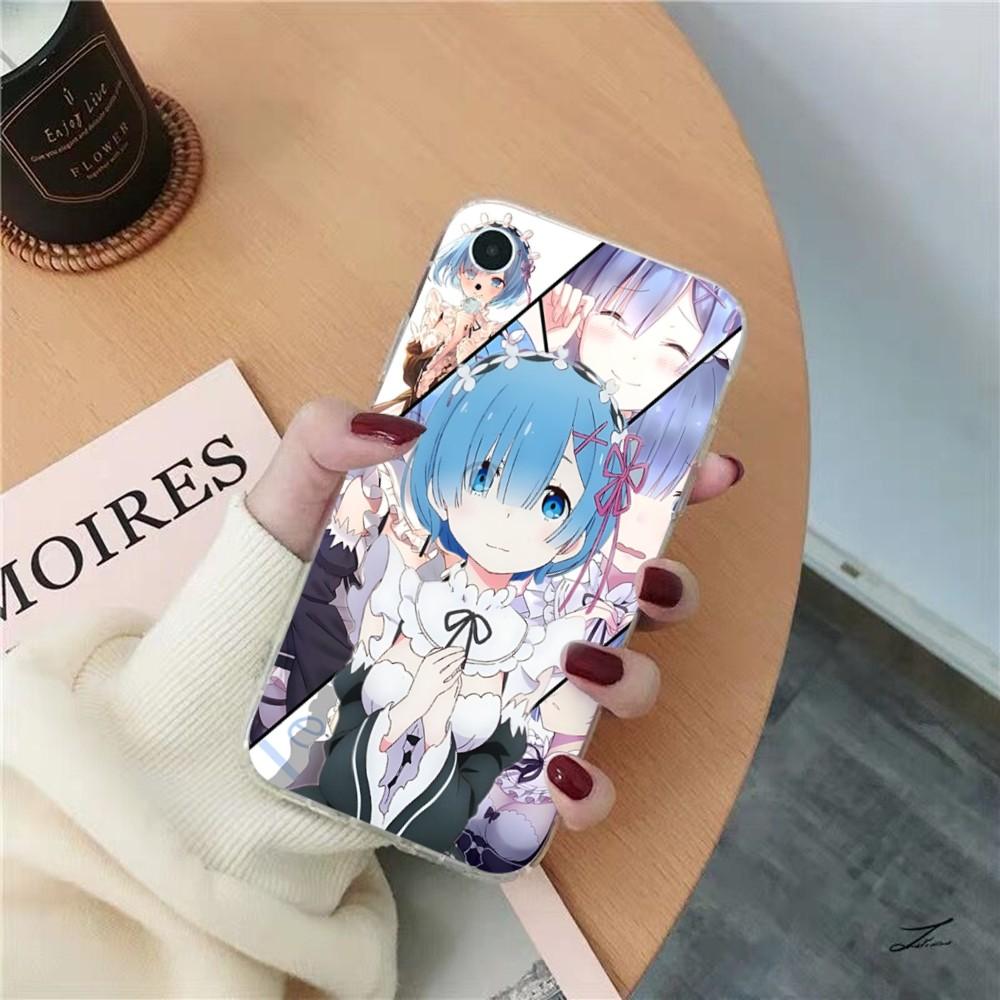 ReZERO Ram Rem Phone Case for iPhone 15 8 7 6 6S Plus X SE 2020 XR XS 14 11 12 13 Mini Pro Max Mobile Case