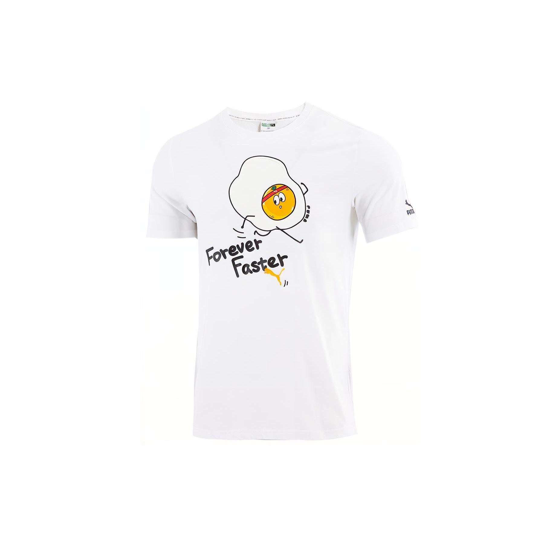 PUMA Club Graphic T-Shirt White Men s 533197-02 M
