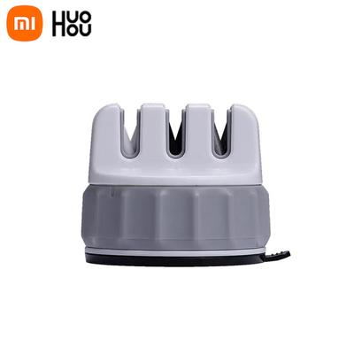 HUOOU Mini Knife Sharpener Fixable Sharpen Stone Trible Wheel Whetstone Sharpeners Sharpening Tool Portable