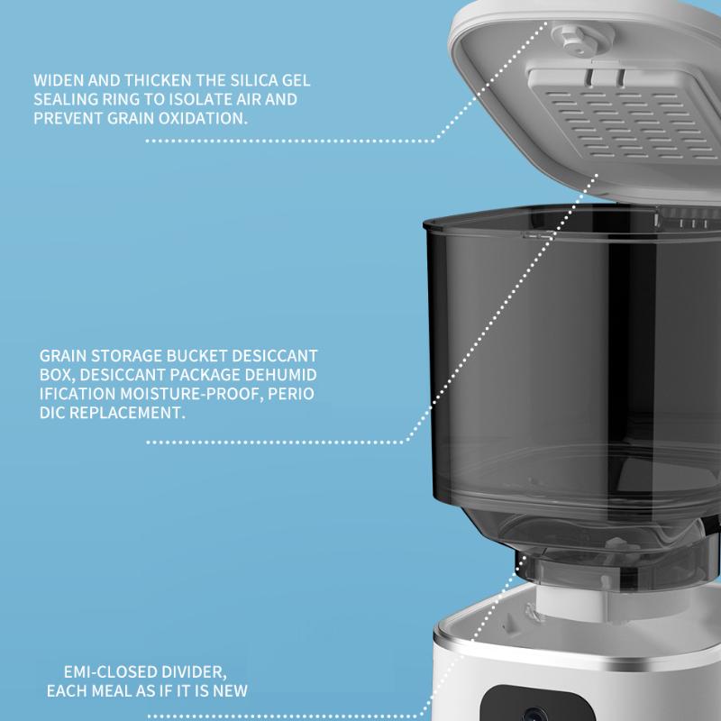 Automatic Pet Feeder with Smart Timing Controller, Cat and Dog Bowl Food Dispenser